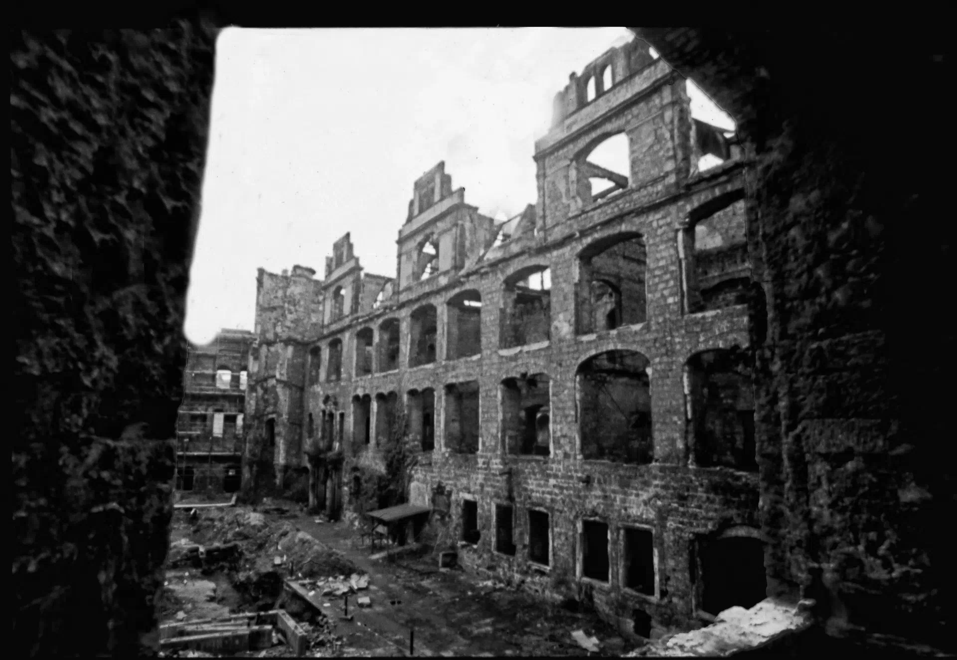 Ruine Schloss Dresde.1980er Jahre